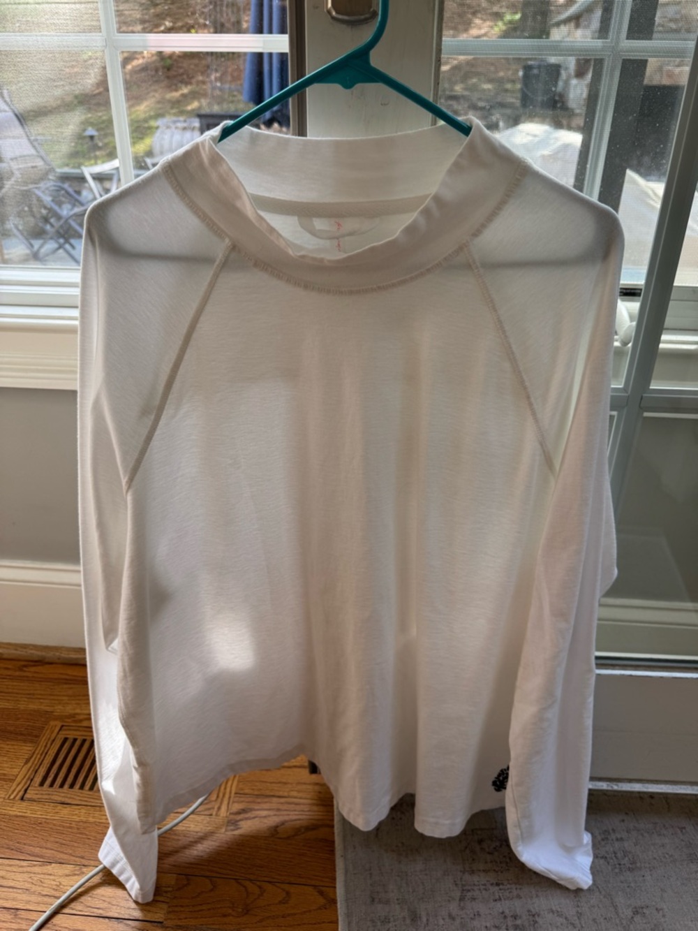 FP Movement by Free People Cream High-Neck Long Sleeve Top